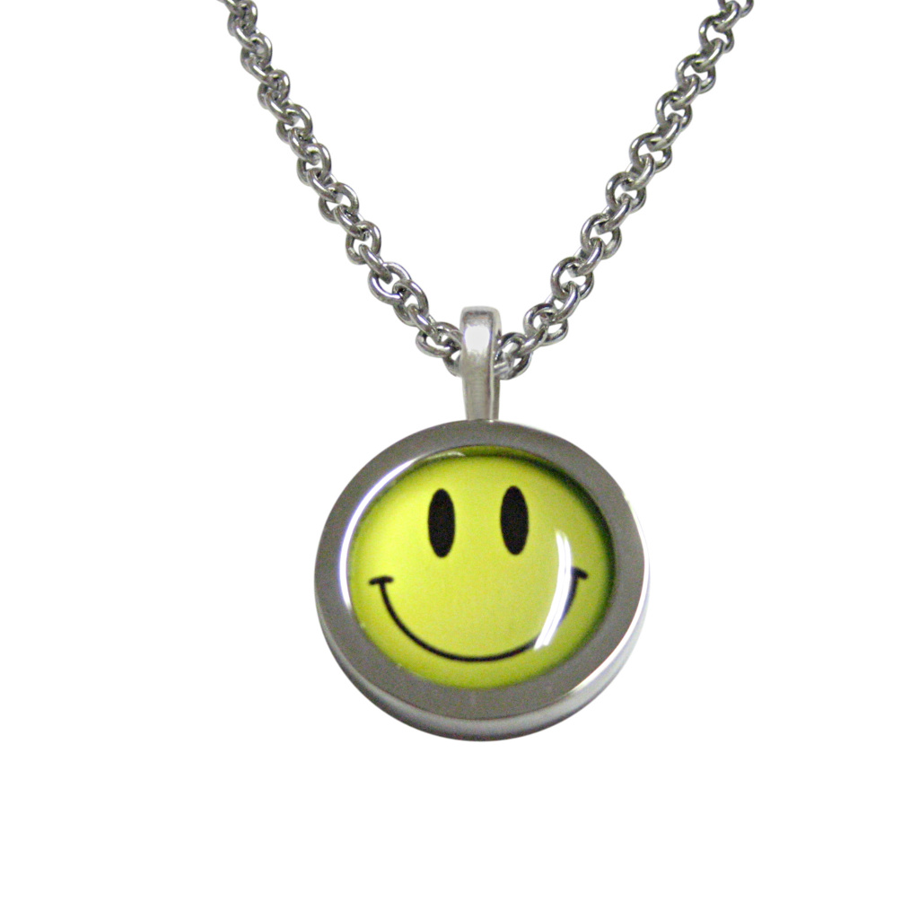 Smiling Face Pendant Unisex Necklace 30$